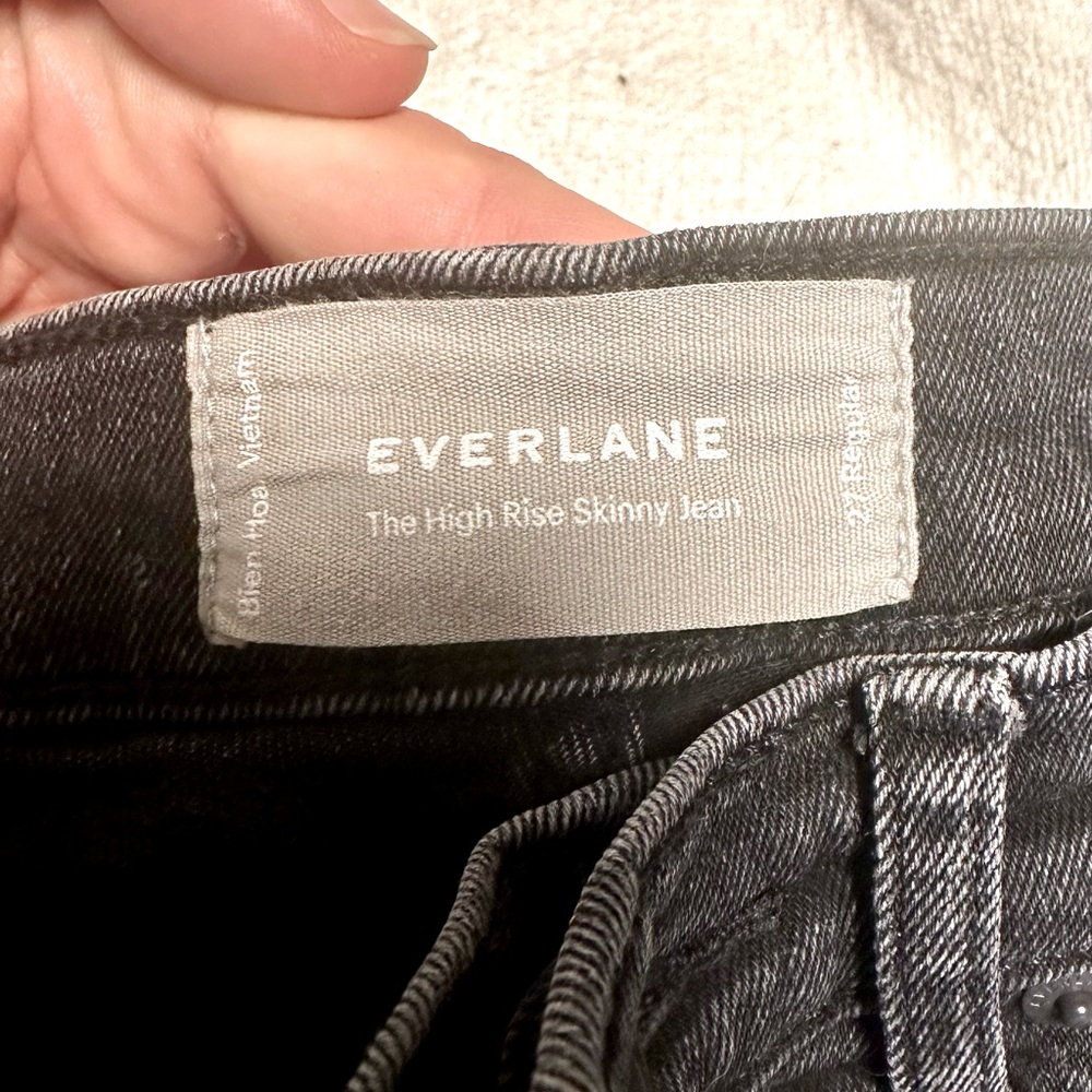 EVERLANE Black High Rise Skinny Jeans, Sz 27 Reg!